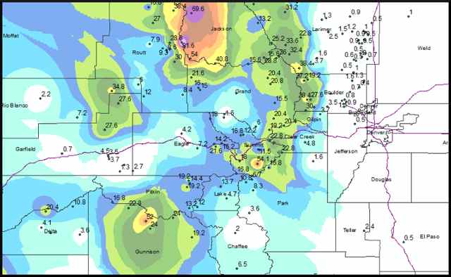 Colorado snow map