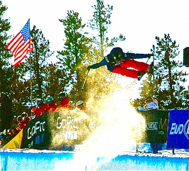 Skiing in Copper Mountain's superpope