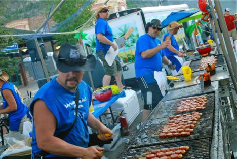 BBQ - and music on Frisco Main Street.