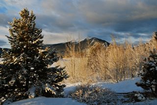 Spring snow in Summit County Colorado