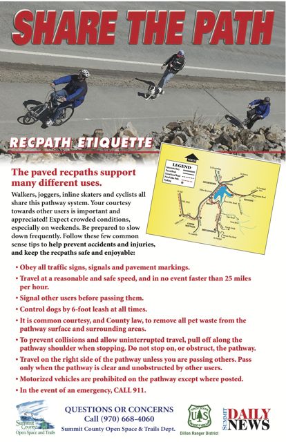 Summit County bikepath etiquette