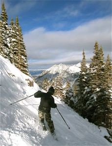 Copper Mountain powder skiing