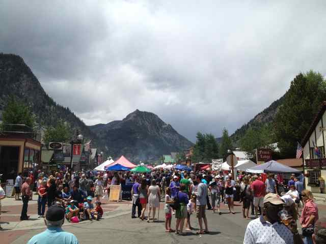 Tourists in Frisco Colorado