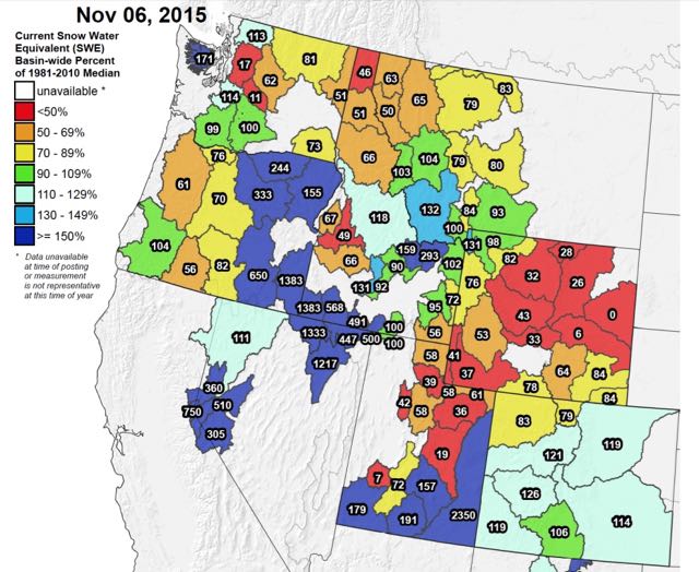 Rocky Mountain snowpack