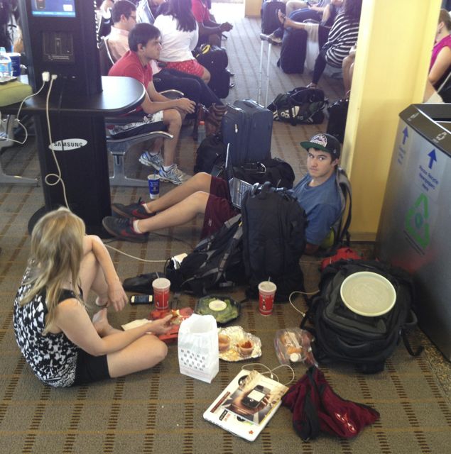 stuck at airport